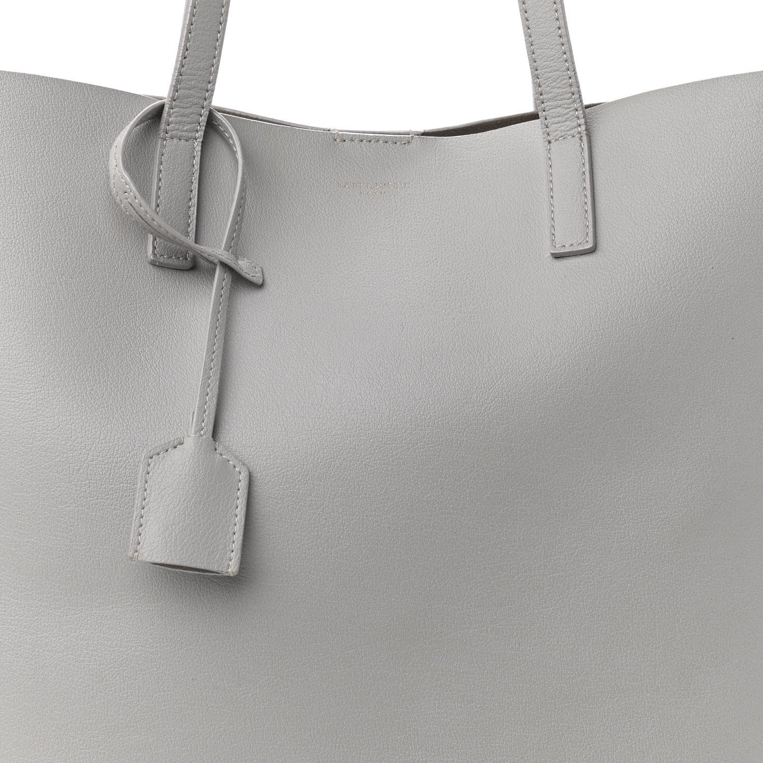 Saint Laurent Calfskin Large Shopping Tote Granite 7 of 14