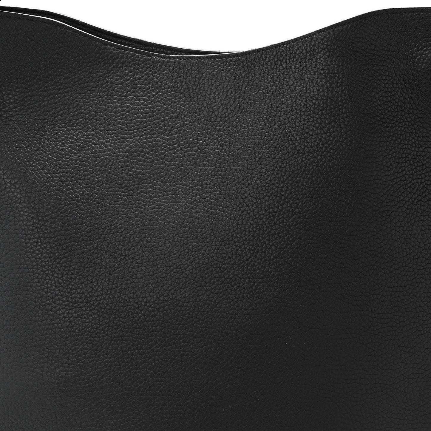 Pebbled Calfskin Large Alix Padlock Zip Hobo Bag Black
