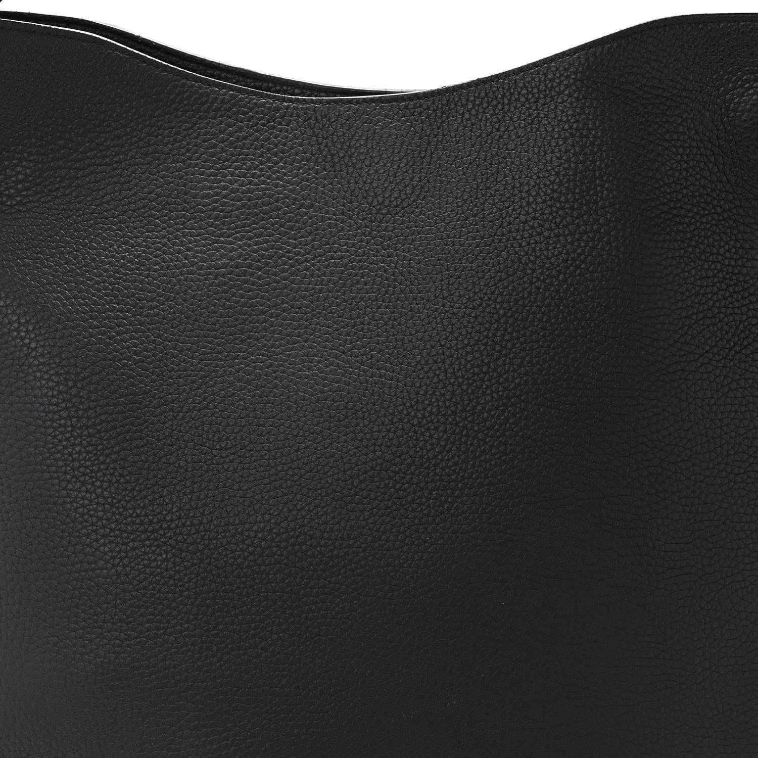 Tom Ford Pebbled Calfskin Large Alix Padlock Zip Hobo Bag Black 9 of 15