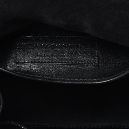 Saint Laurent Calfskin Studded Medium Emmanuelle Bucket Bag Black 7 of 15