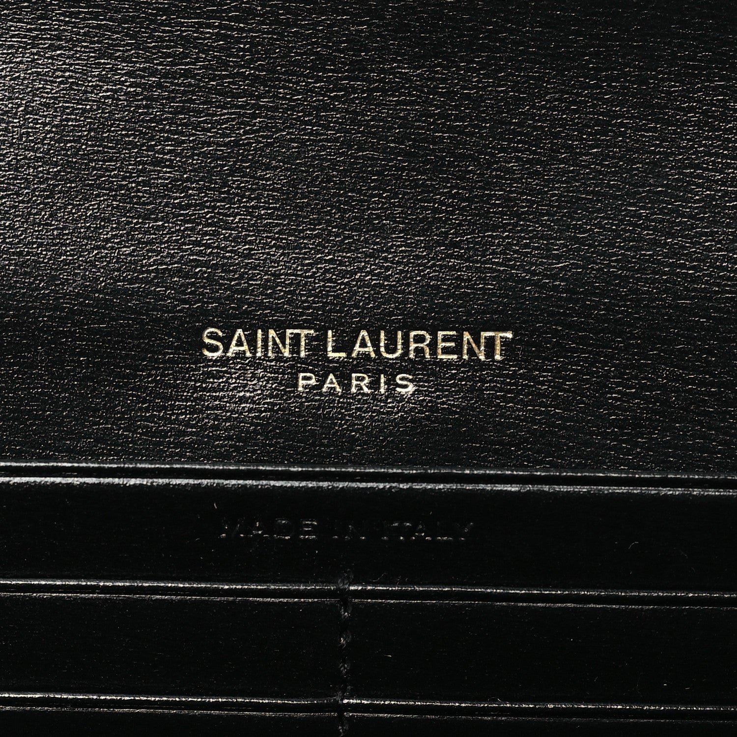 Saint Laurent Smooth Calfskin Monogram Sulpice Wallet Black 6 of 7
