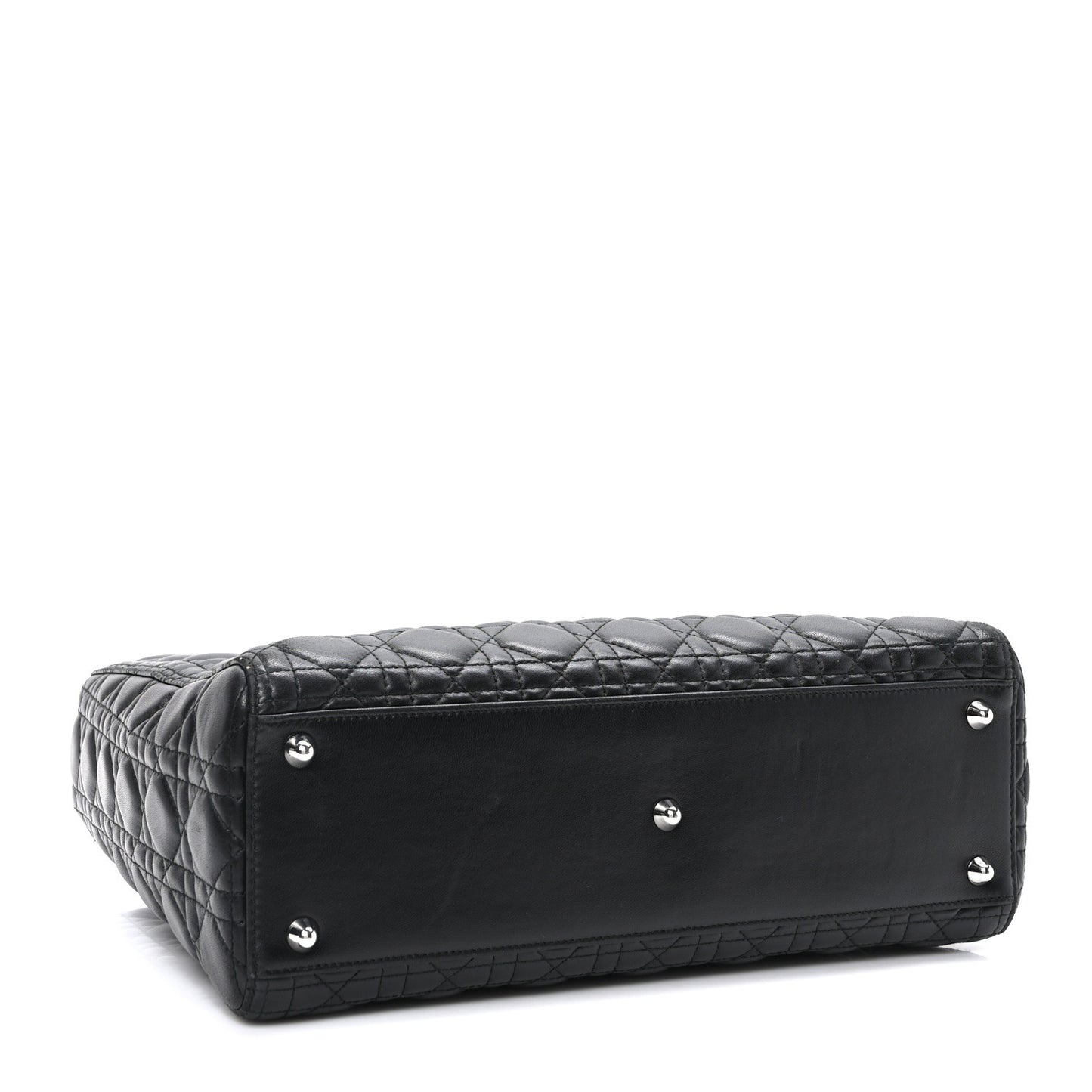 Lambskin Cannage Large Lady Dior Black
