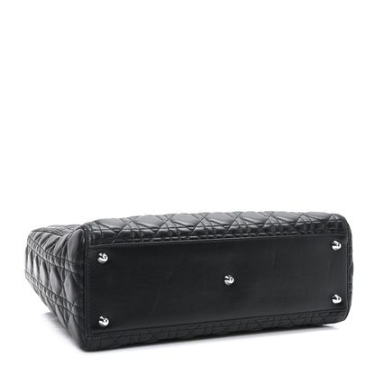 Christian Dior Lambskin Cannage Large Lady Dior Black 4 of 10
