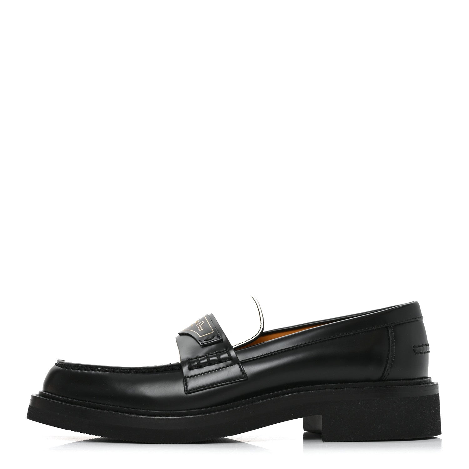 Christian Dior Brushed Calfskin Boy Loafers 39 Black White 1 of 8