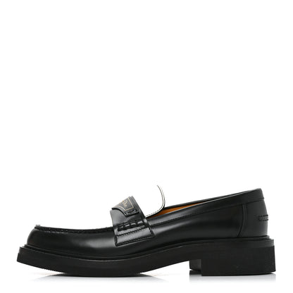 Christian Dior Brushed Calfskin Boy Loafers 39 Black White 1 of 8