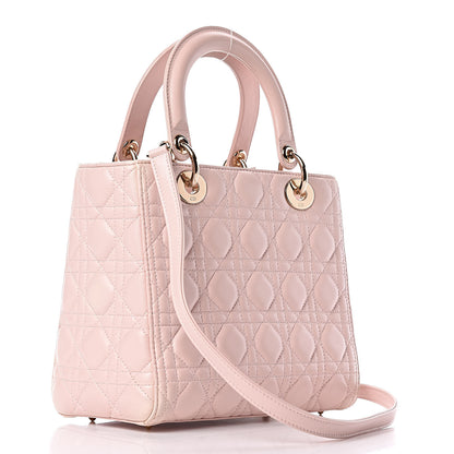 Christian Dior Lambskin Cannage Medium Lady Dior Light Pink 3 of 10