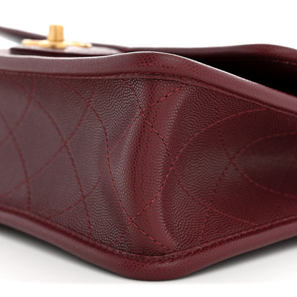 Chanel Caviar Quilted School Memory Top Handle Flap Burgundy 10 of 10