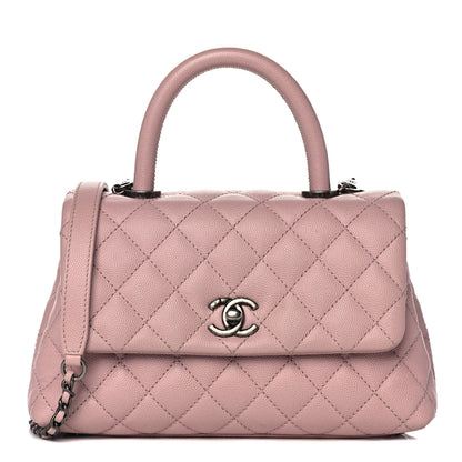 Chanel Caviar Quilted Mini Coco Handle Flap Pink 1 of 14