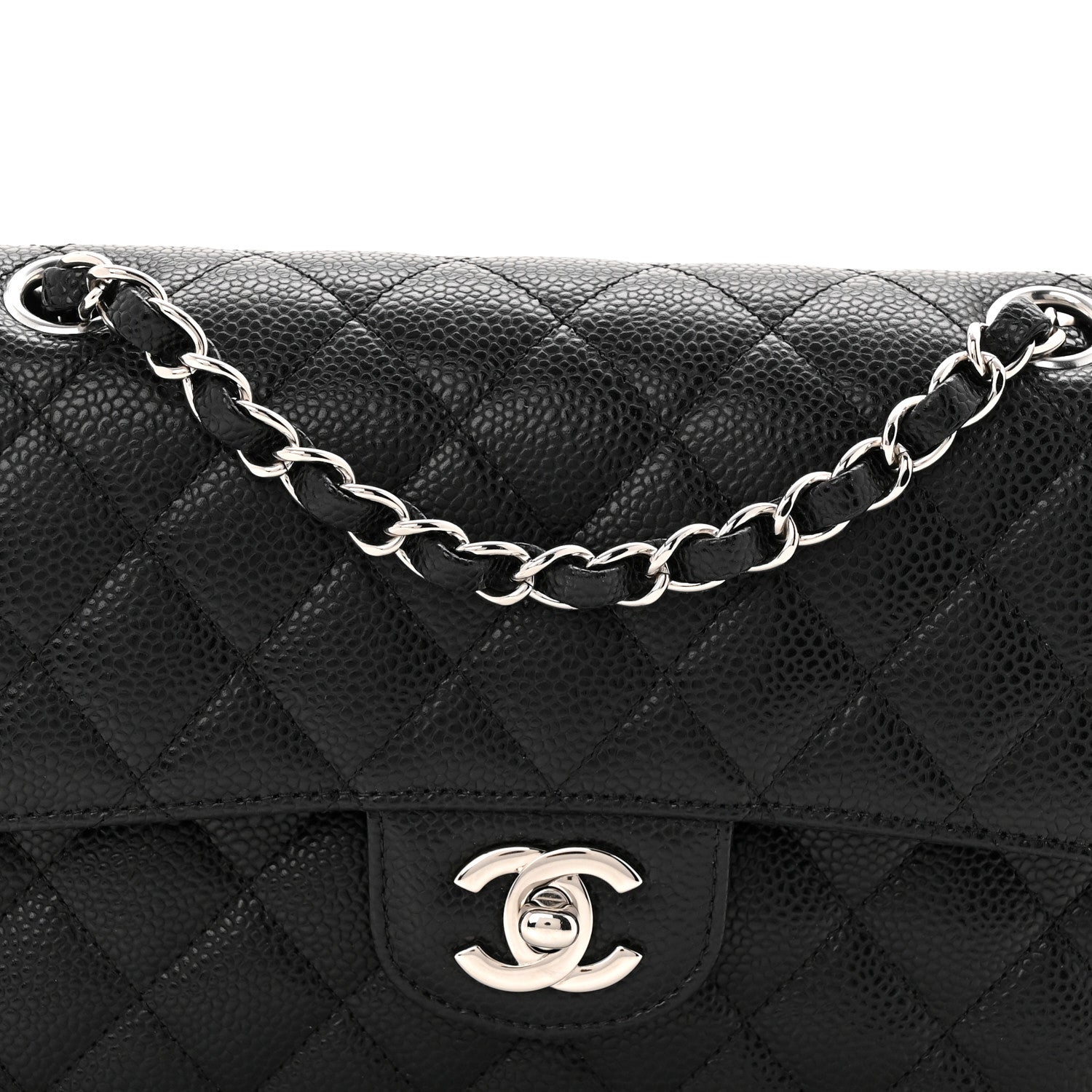 Chanel Caviar Quilted Small Double Flap Black 7 of 9