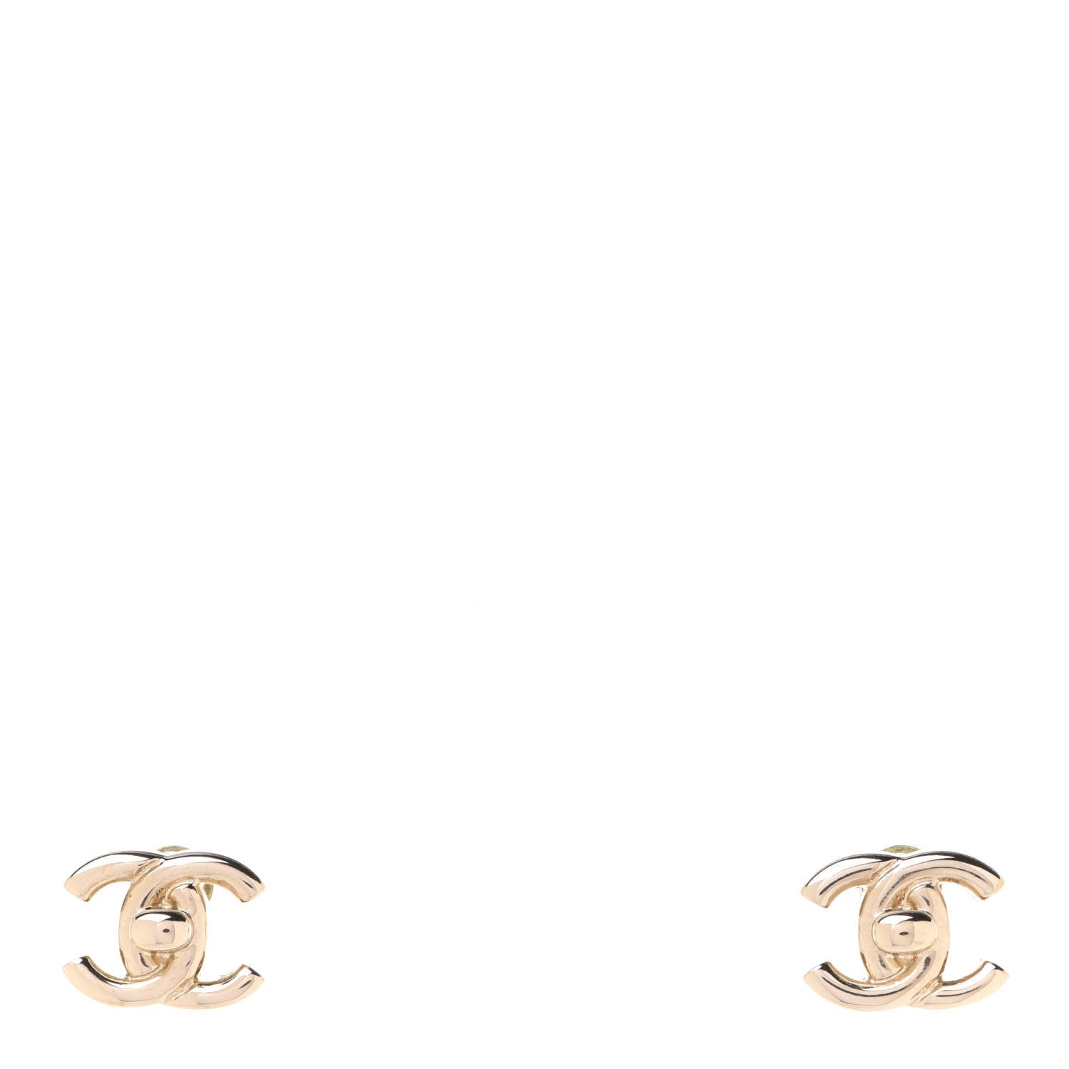 Chanel Metal CC Turnlock Earrings Gold 1 of 5