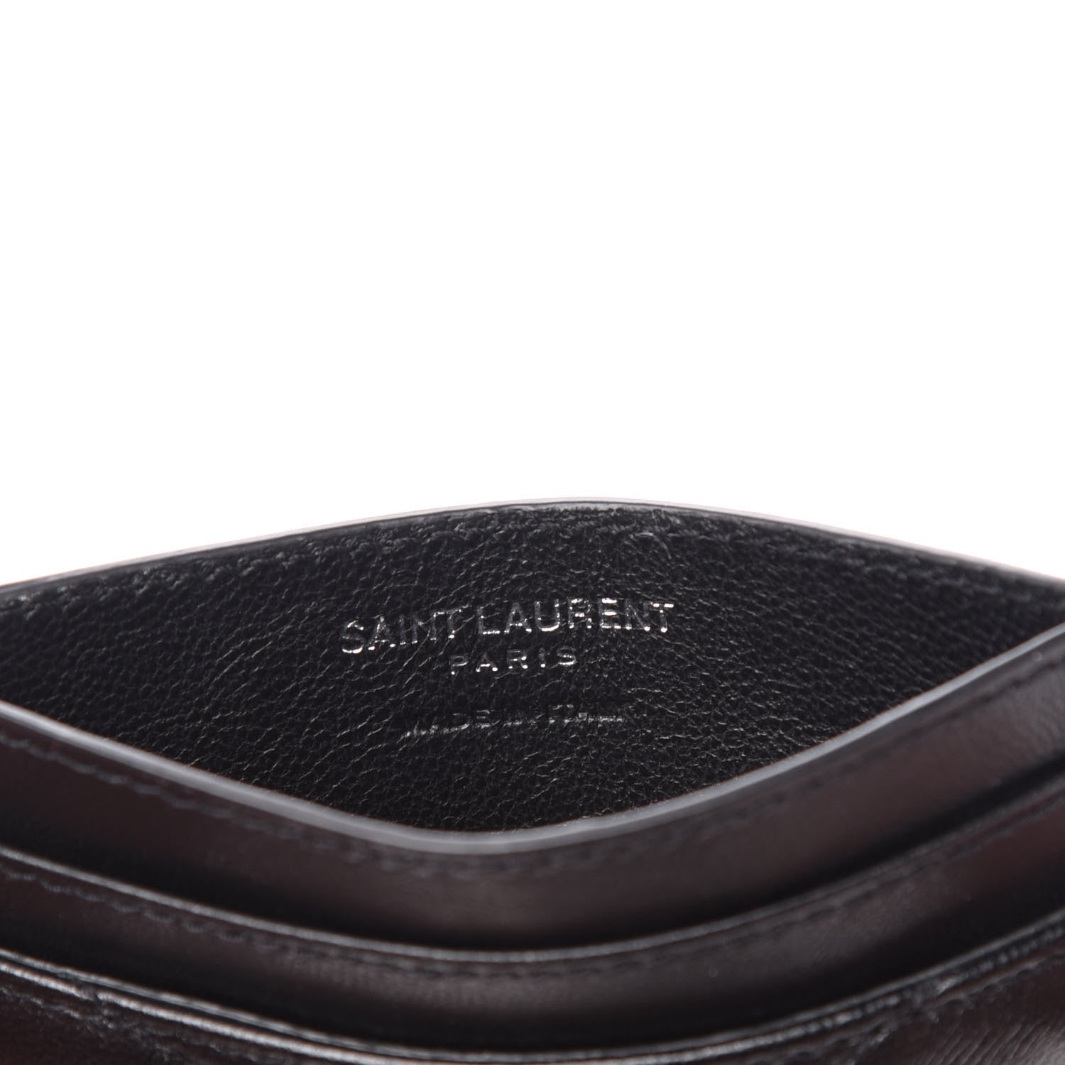 Saint Laurent Calfskin Y Quilted Monogram LouLou Credit Card Case Black 6 of 9