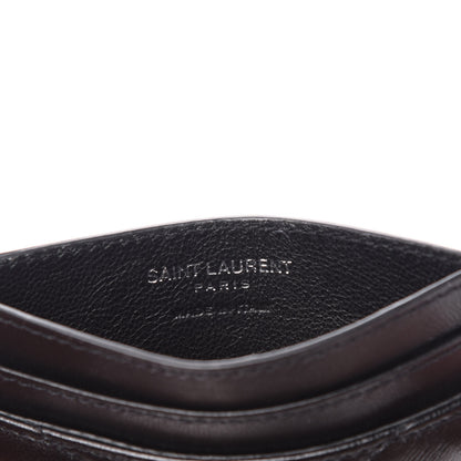 Saint Laurent Calfskin Y Quilted Monogram LouLou Credit Card Case Black 6 of 9