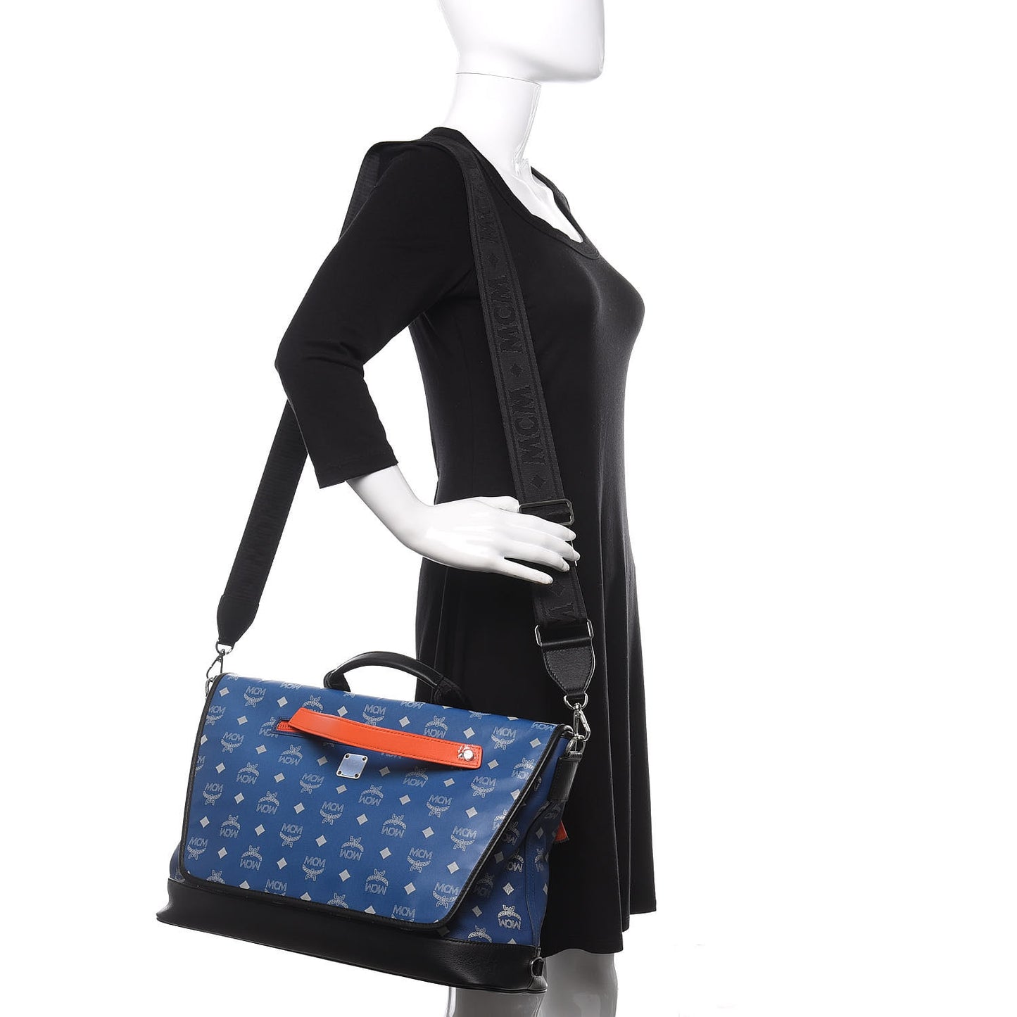 Visetos Reflective Nylon Large Resnick Crossbody Bag Estate Blue
