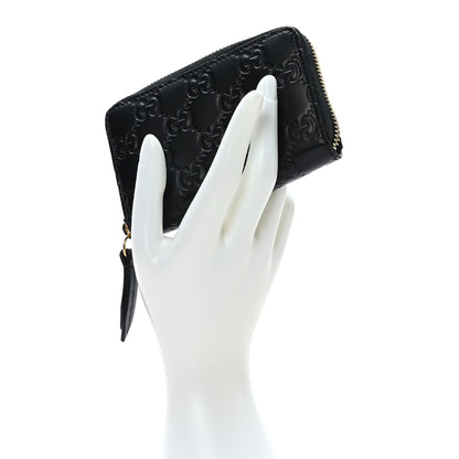 Gucci Guccissima Zip Around Card Case Black 2 of 6