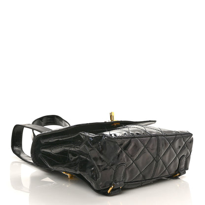 Chanel Patent Quilted Backpack Black 4 of 11
