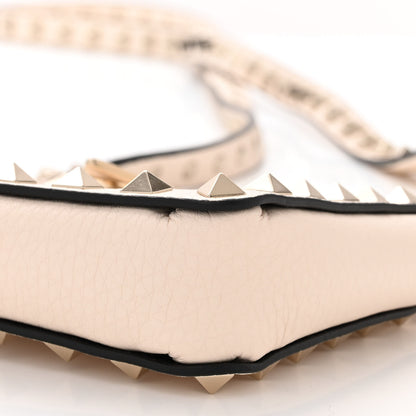 Valentino Garavani Pebbled Calfskin Rockstud Phone Case Crossbody Ivory 9 of 10