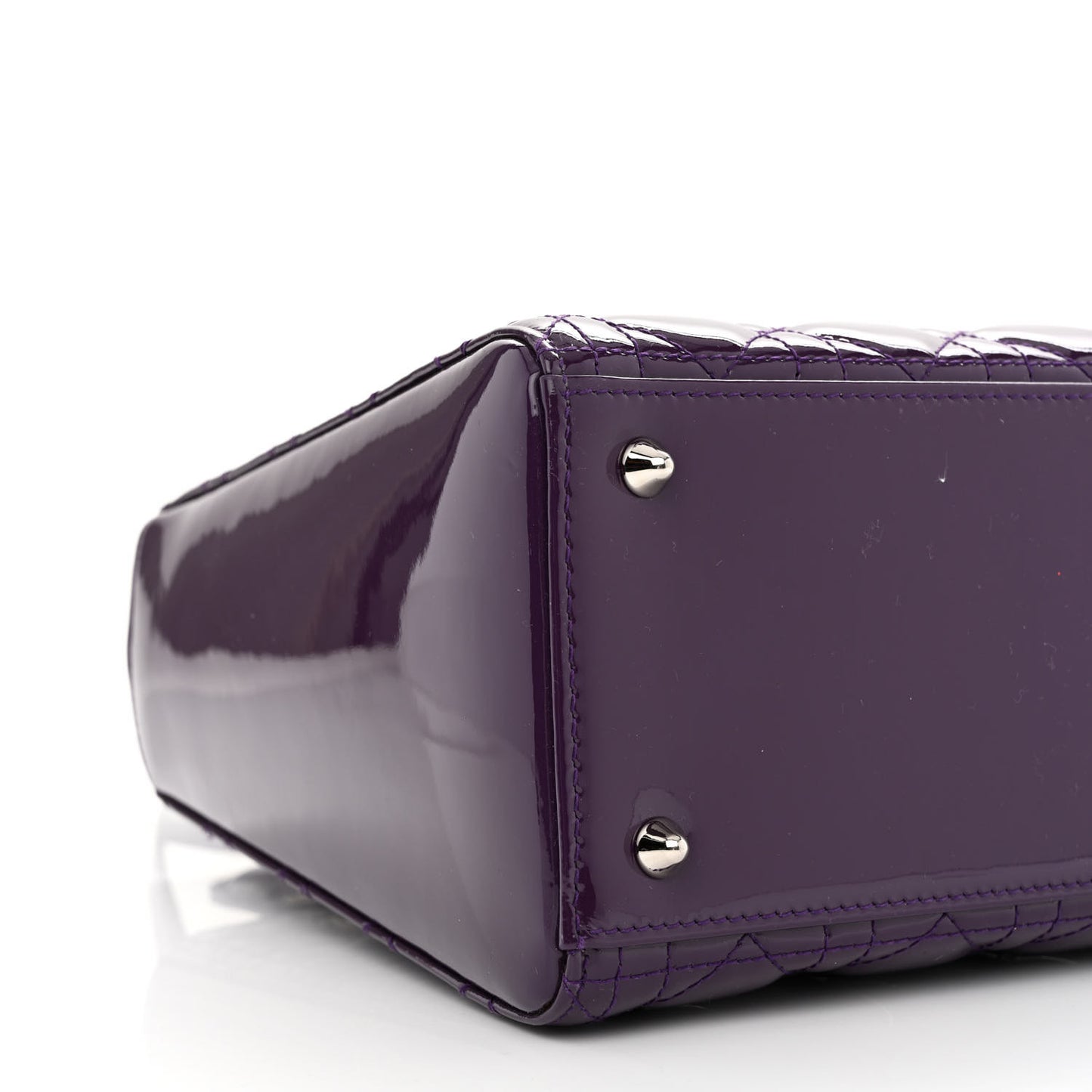 Patent Cannage Medium Lady Dior Purple