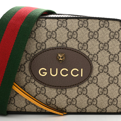 Gucci GG Supreme Monogram Web Neo Vintage Shoulder Bag Beige New Acero Crop 8 of 11