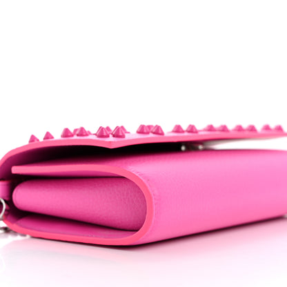 Christian Louboutin Calfskin Spikes Loubinthesky Paloma Clutch Bolerose 8 of 9