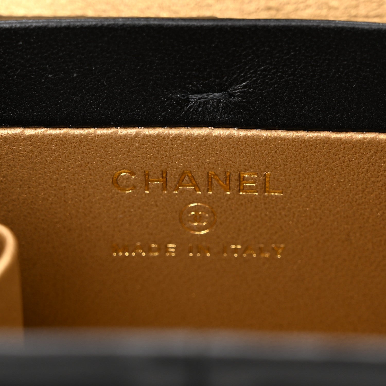 Chanel Lambskin Quilted Vanity Clutch With Chain Black 6 of 11