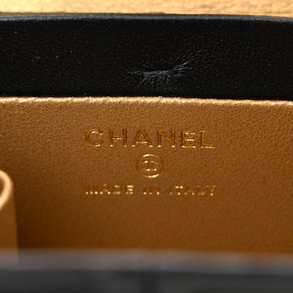 Chanel Lambskin Quilted Vanity Clutch With Chain Black 6 of 11