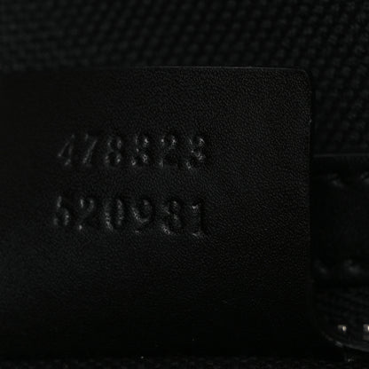 Gucci Soft GG Supreme Monogram Appia Calfskin Web Large Carry On Duffle Bag Black Grey 6 of 13