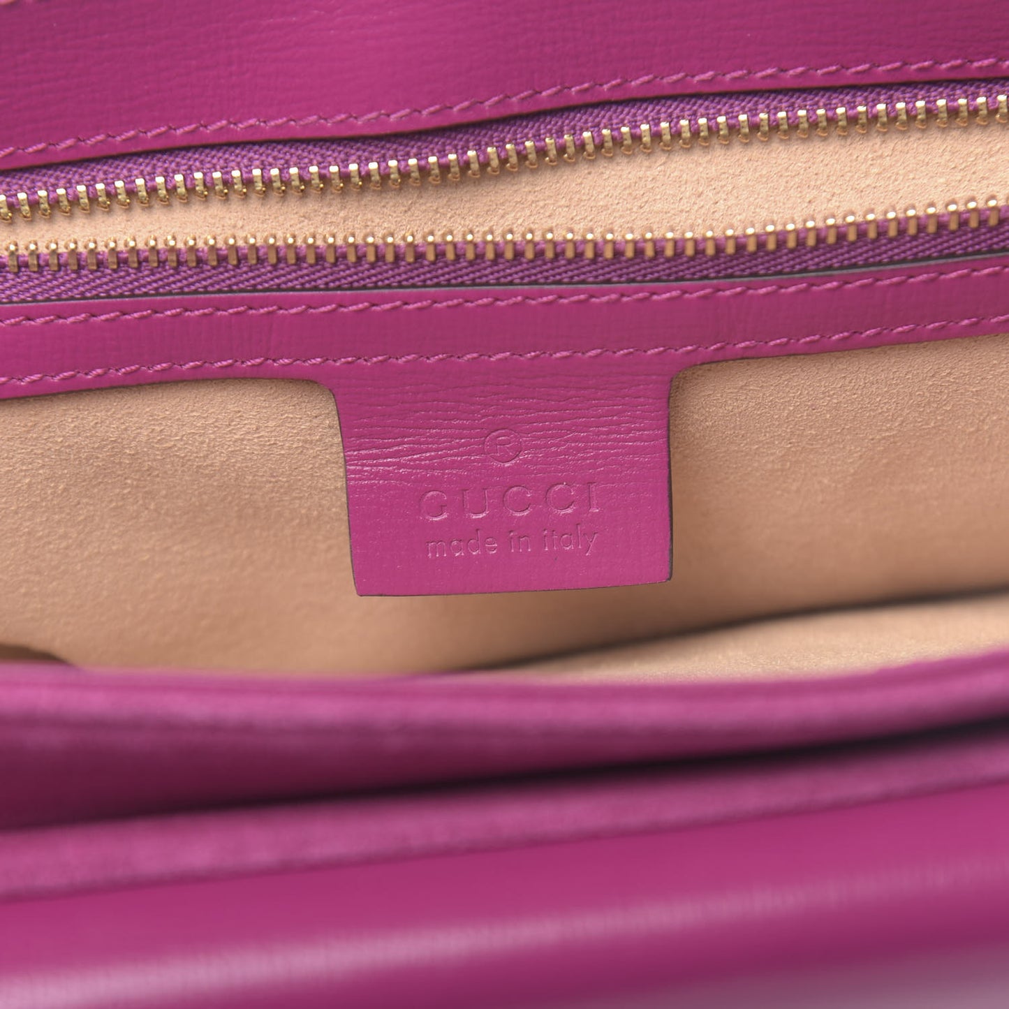 Suede Azalea Calfskin Small Marina Chain Shoulder Bag Fucsia