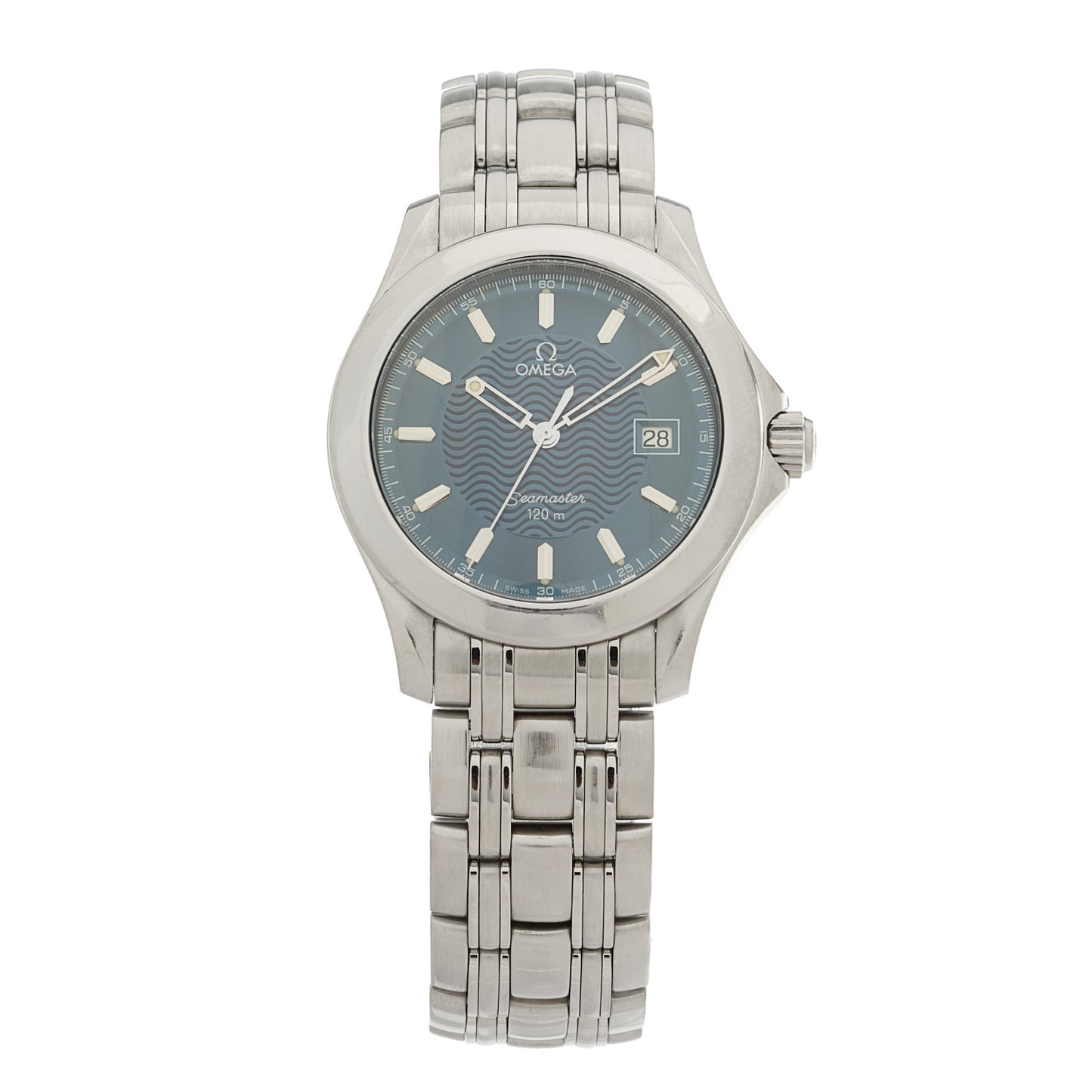Stainless Steel 36mm Seamaster 120M Quartz Watch Blue 2511.81