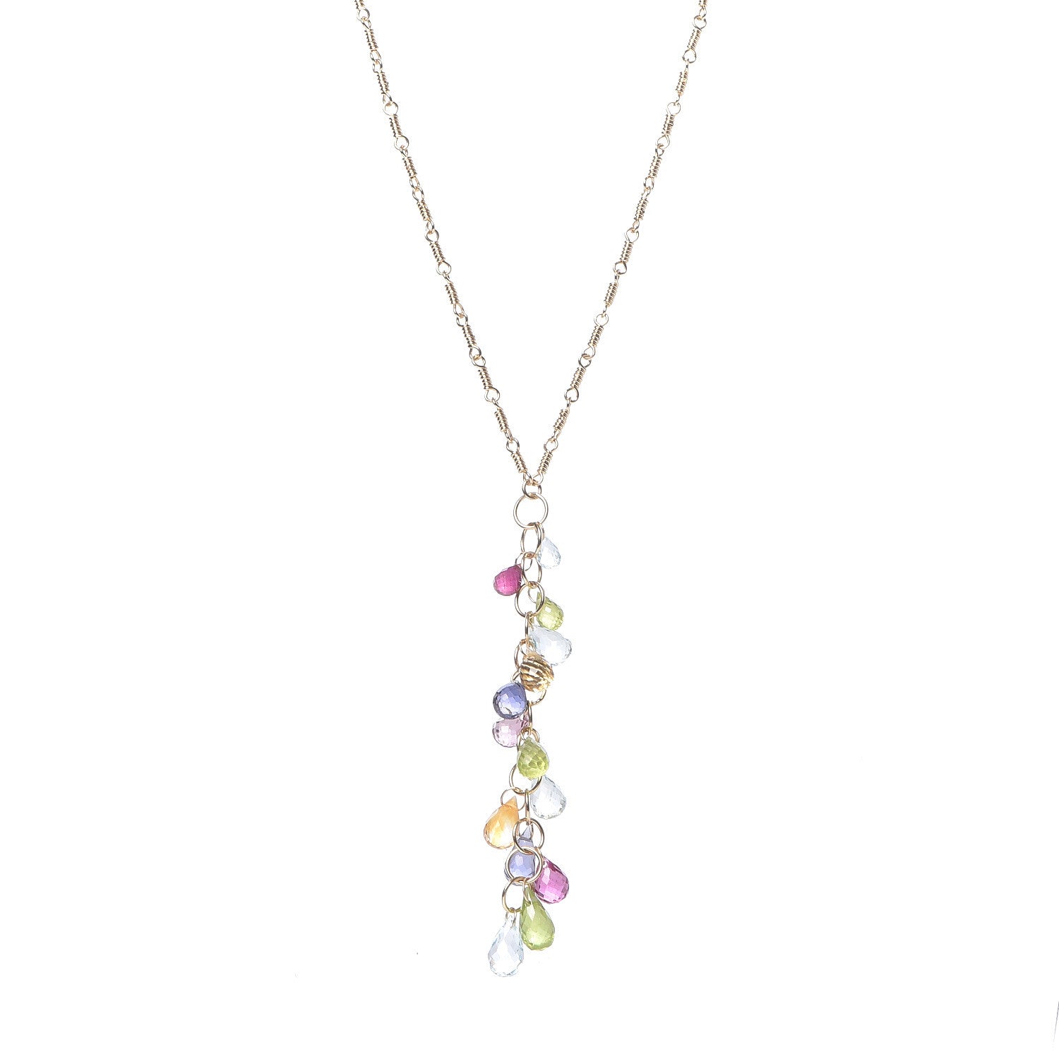 Tiffany 18K Yellow Gold Rainbow Drops Necklace 1 of 6