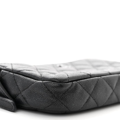 Chanel Iridescent Caviar Quilted Small Clutch With Chain Black 12 of 15