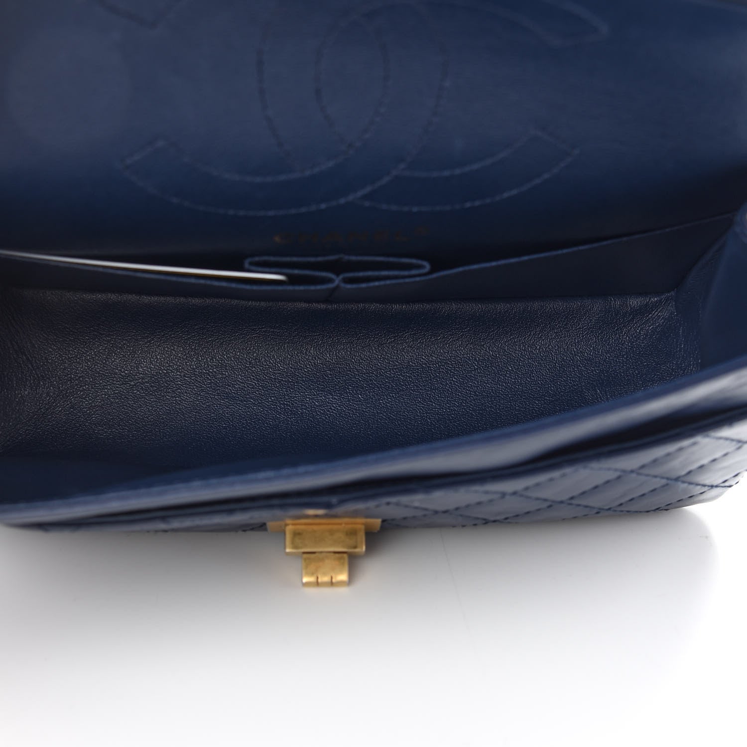 Chanel Aged Calfskin Quilted 2.55 Reissue 225 Flap Navy 4 of 8