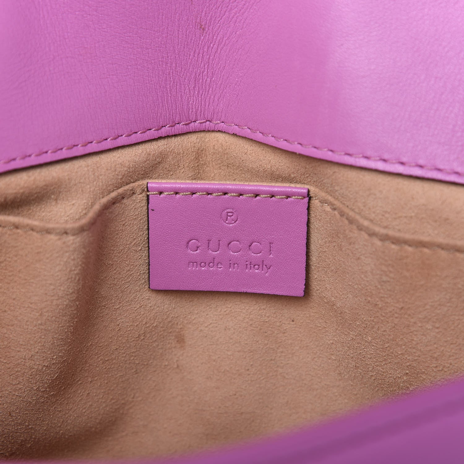 Gucci Calfskin Matelasse Mini GG Marmont Shoulder Bag Candy Mousse 9 of 11