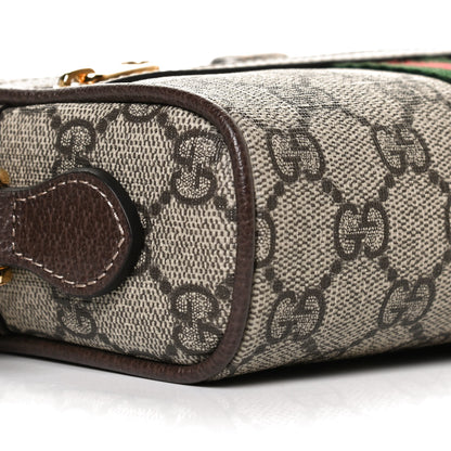 Gucci GG Supreme Monogram Web Mini Ophidia Shoulder Bag Brown 9 of 13