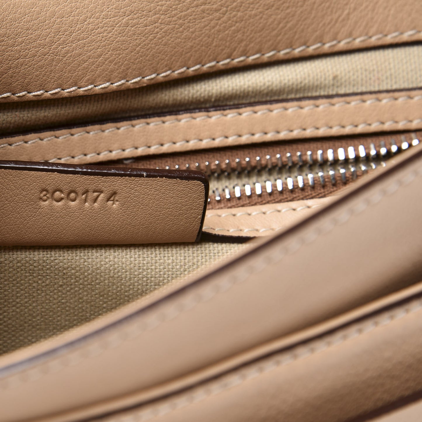 Calfskin Flat Evening Clutch Beige