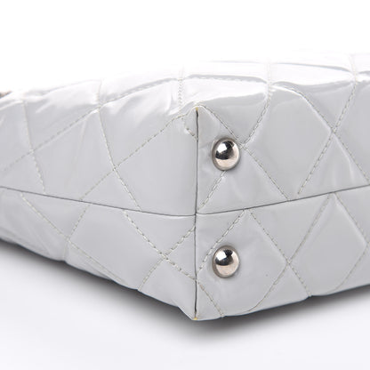 Chanel Vinyl Quilted In The Business North South Tote Light Grey 8 of 21