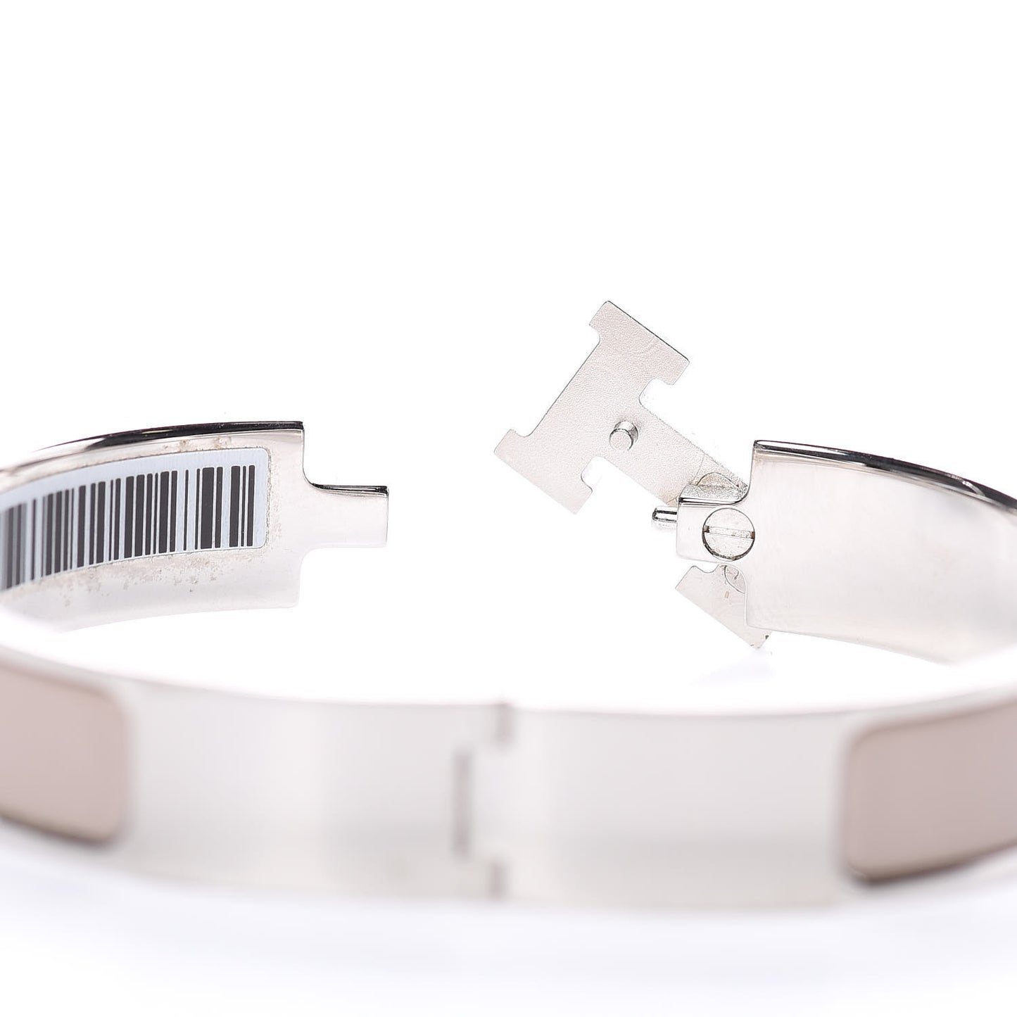 Narrow Enamel Clic Clac H Bracelet PM Marron Glace