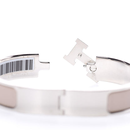 Hermes Narrow Enamel Clic Clac H Bracelet PM Marron Glace 5 of 5