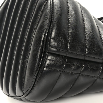 Burberry Lambskin Quilted Small Crescent Lola Bag Black 9 of 9