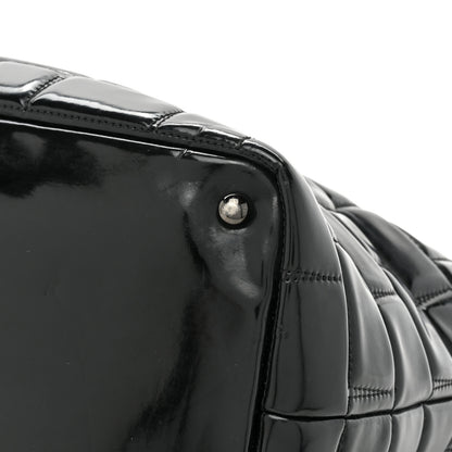 Chanel Vinyl Quilted Frozen Shopping Tote Black 10 of 14