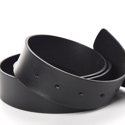 Gucci Selleria Calfskin Monochrome Interlocking G 37mm Belt 105 42 Black 5 of 8