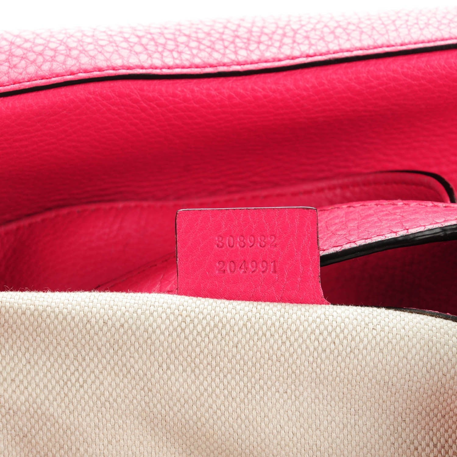 Gucci Pebbled Calfskin Medium Soho Chain Shoulder Bag Pink 6 of 12