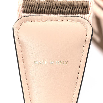 Fendi Jacquard Ribbon Vitello King FF Bi-Color Intreccio Adjustable Strap You Light Rose Camel 4 of 4