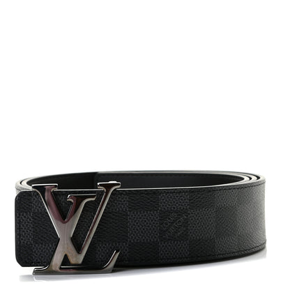Louis Vuitton Damier Graphite 40mm LV Initiales Belt 105 42 1 of 3