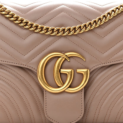 Gucci Calfskin Matelasse Medium GG Marmont Shoulder Bag Porcelain Rose 8 of 10