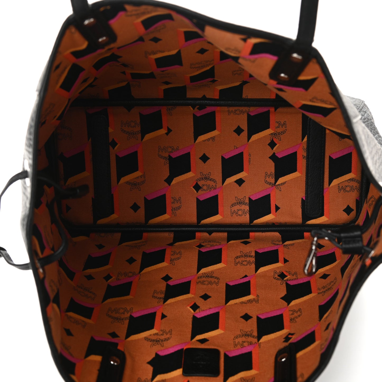 Visetos Medium Reversible Shopping Tote Black