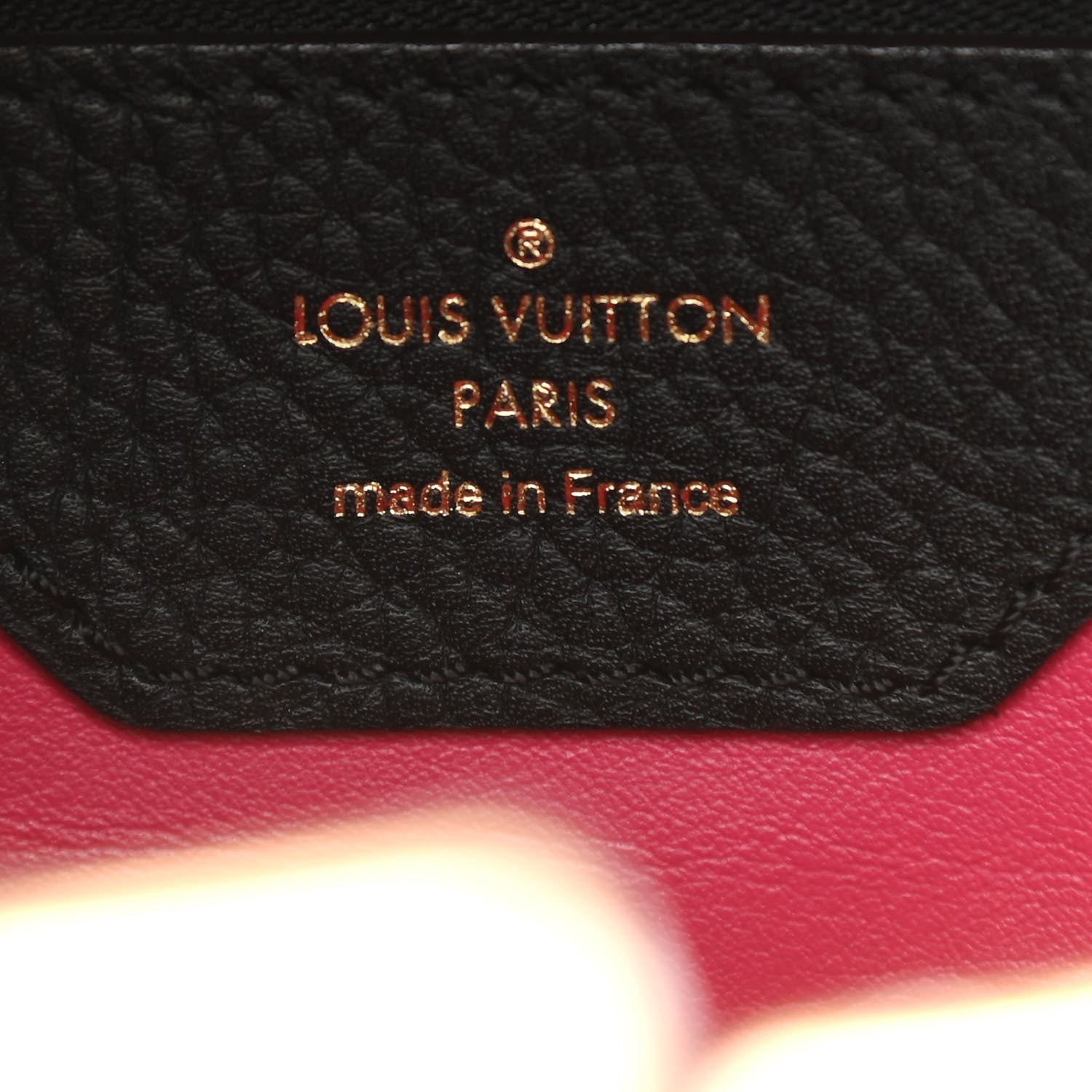 Louis Vuitton Taurillon Capucines MM Cobalt Fuchsia 6 of 11