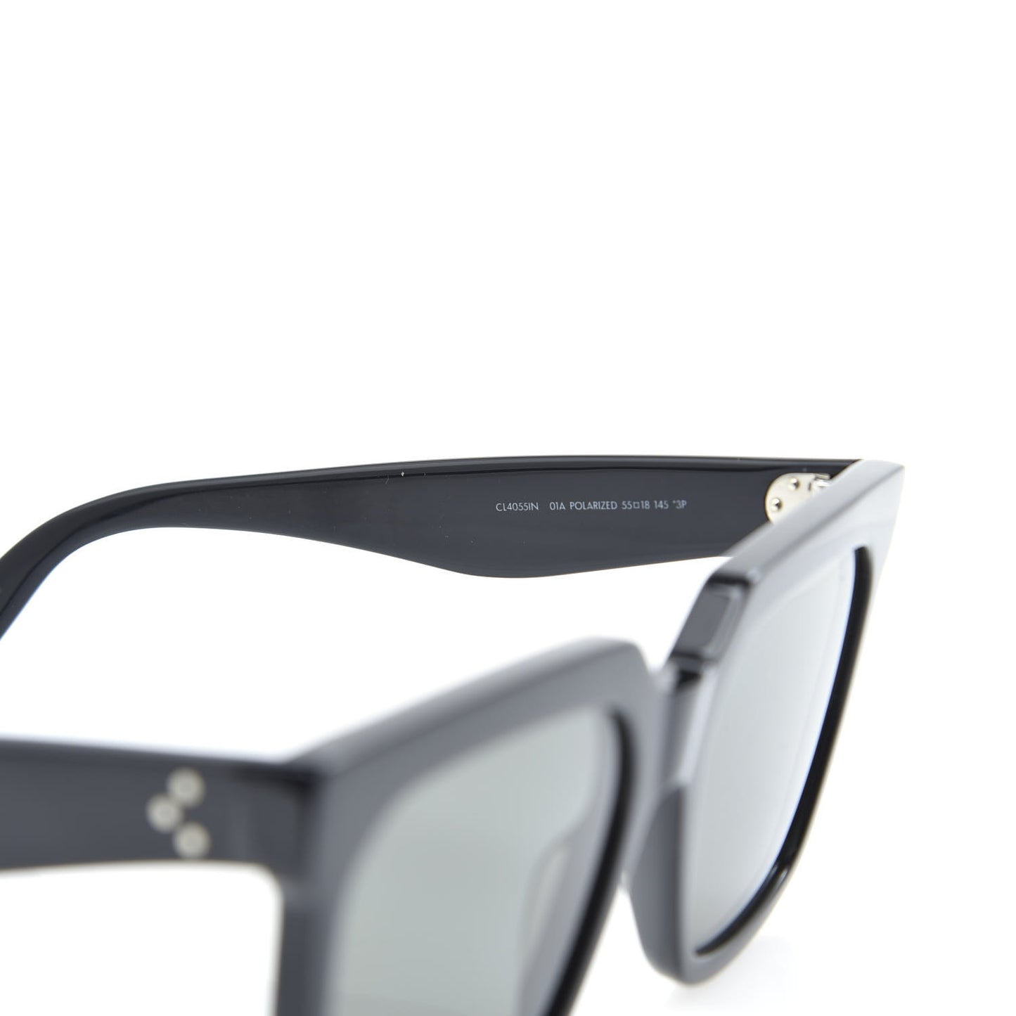 Acetate Polarized Oversized Sunglasses CL4055IN Black