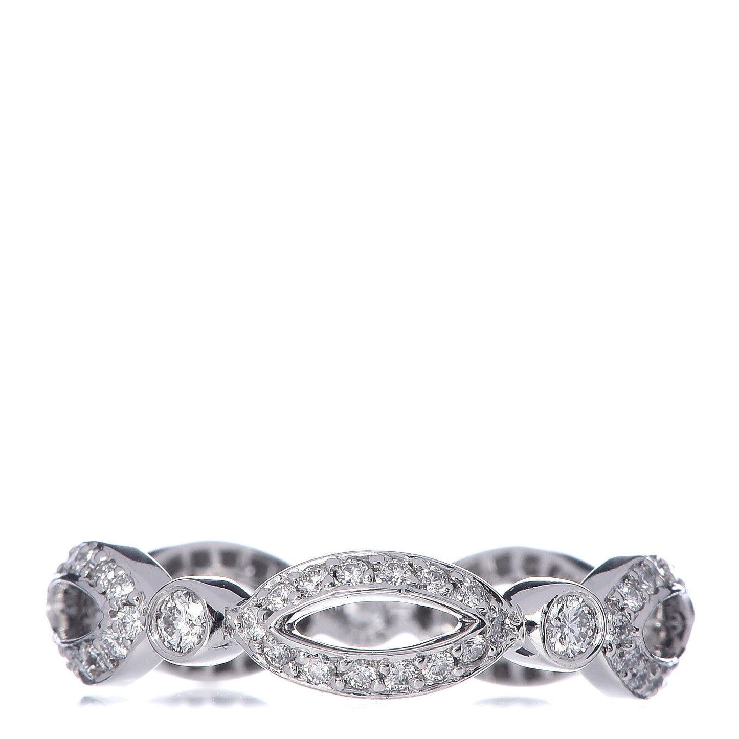 Platinum Diamond Open Jazz Eternity Band Ring 55 7.25