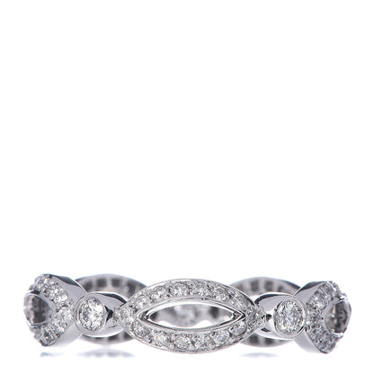 Tiffany Platinum Diamond Open Jazz Eternity Band Ring 55 7.25 3 of 6