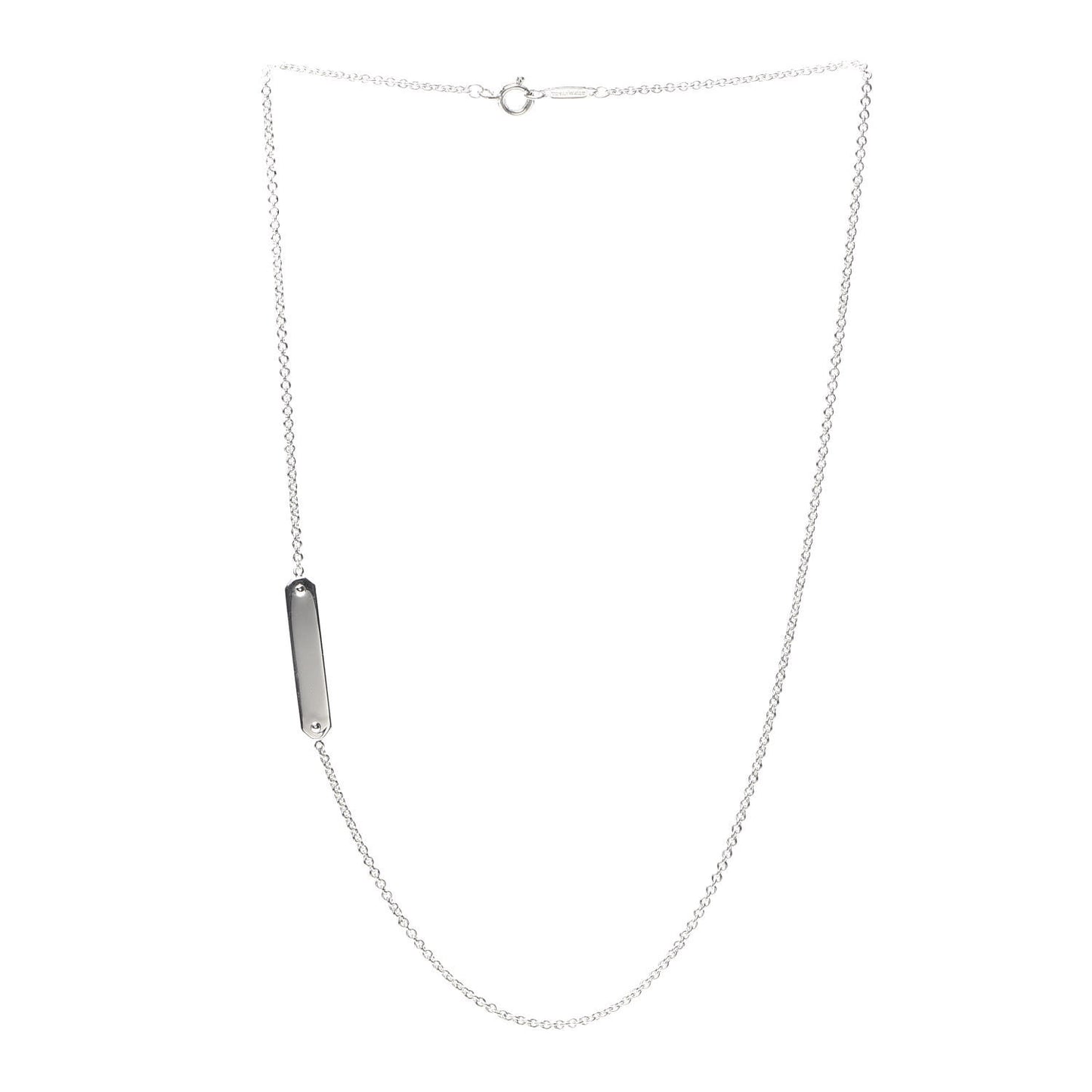 Sterling Silver Tag Chain Necklace